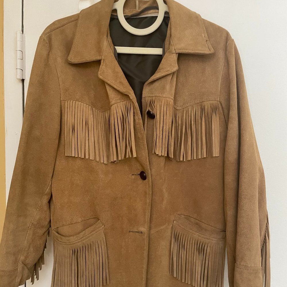 Vintage 70s Men's Suede Fringe Jacket